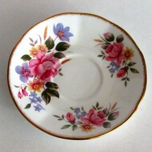 $5 Add-On Elizabethan Fine Bone China Saucer Hand Decorated Floral England